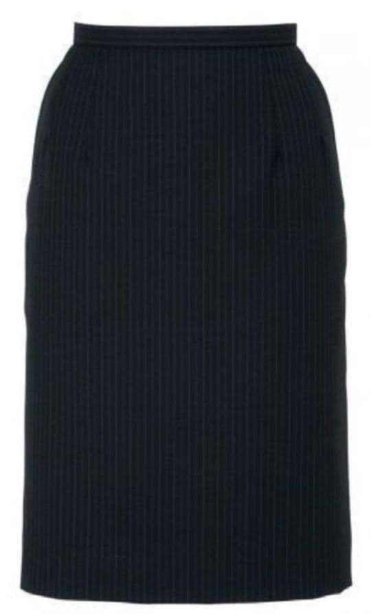 ボンマックス 事務服 ジャケット&スカート2点 ブラック×ブルー 17号