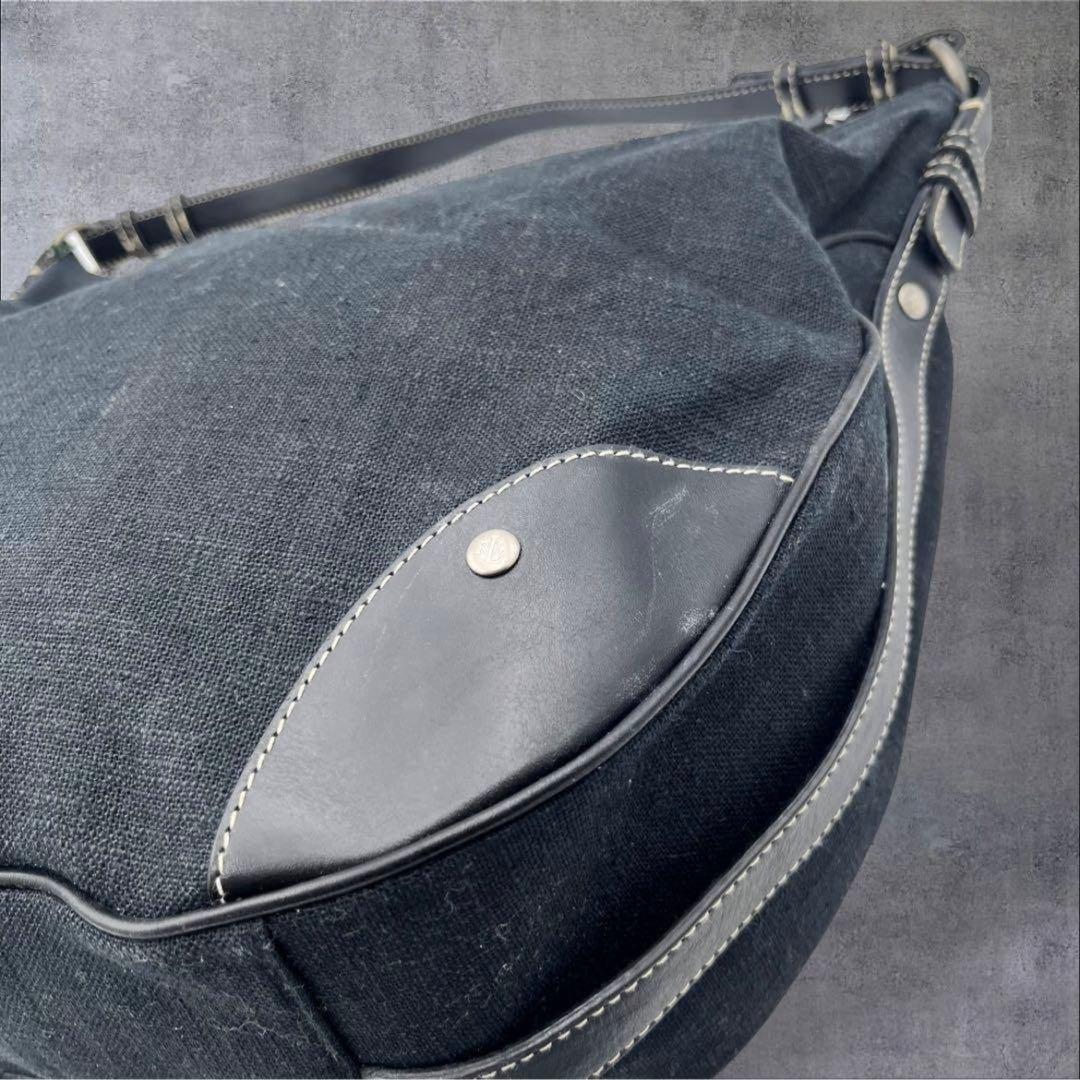 LAUREN RALPH LAUREN ワンショルダーバッグ キャンバス レザー