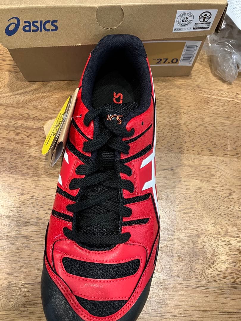 新品未使用　asics WINJOB CP103 赤白 27.0cm ワイド