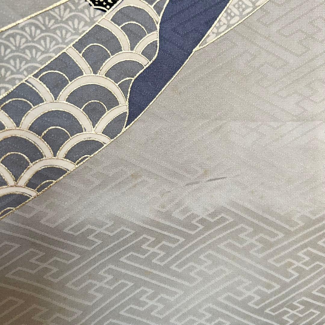 着物　お宮参り　産着　祝着　紺　鷹　吉祥柄　五つ紋　男の子　襦袢付き