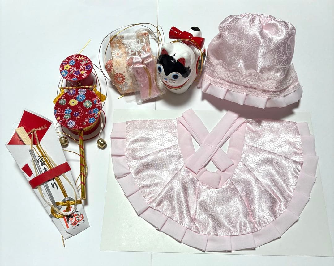 格安！【美品】新品未使用品　お宮参り小物6点セット　女の子　N O.17