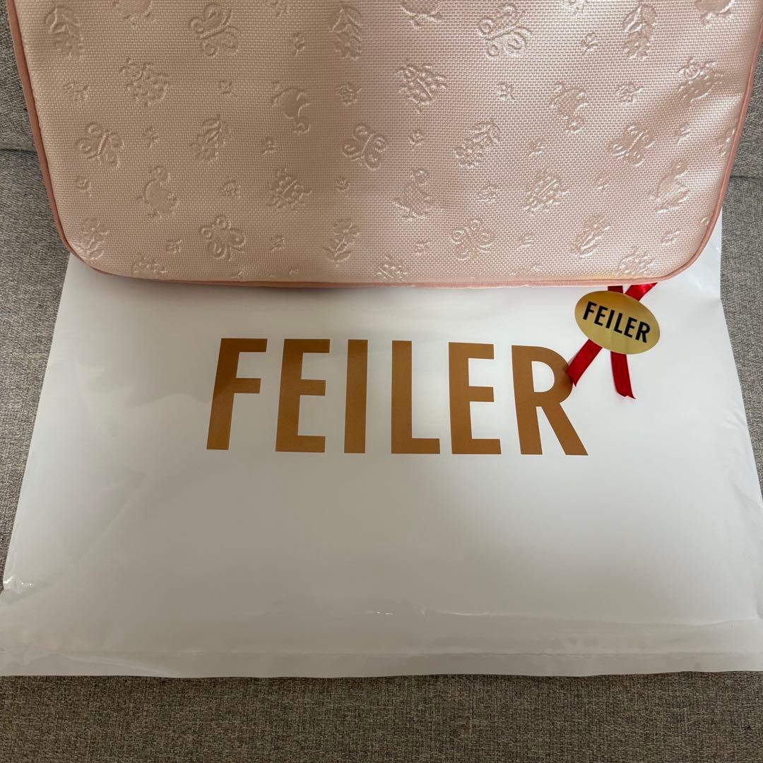 フェイラー　FEILER ブリーフケース　パソコン　 ピンク　ハイジ　エンボス