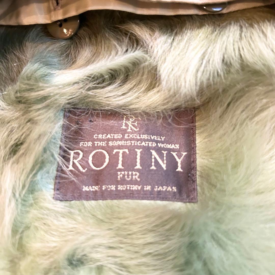 【本毛皮✨️リアルファー】 希少カラー 緑ROTINY トレンチコー フォックス