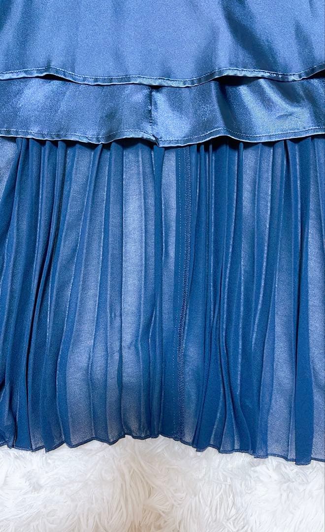 Dorry Doll♡オリジナル模様柄刺繍レース使い プリーツ加工 ロング丈