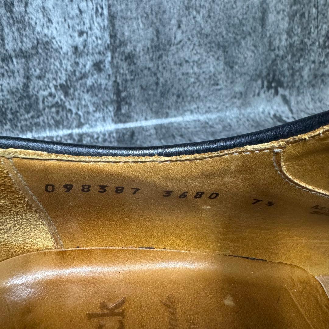 【美品】バーウィック プレーントゥ 3680 ブラック レザー UK7.5