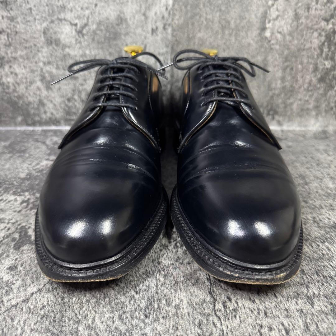 【美品】バーウィック プレーントゥ 3680 ブラック レザー UK7.5