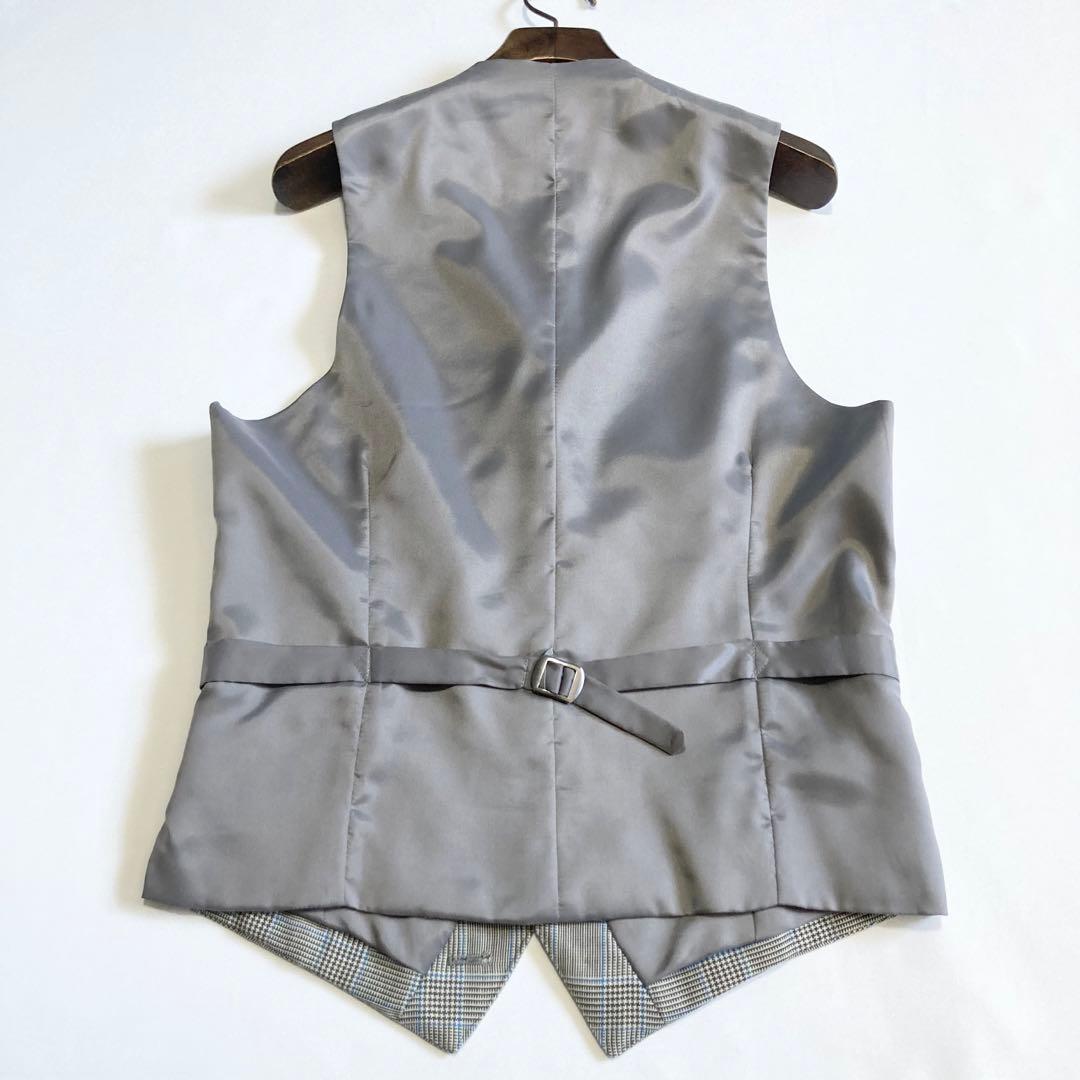 Melbo メルボ 特注 グレンチェック 3ピーススーツ パンツダブル仕立て