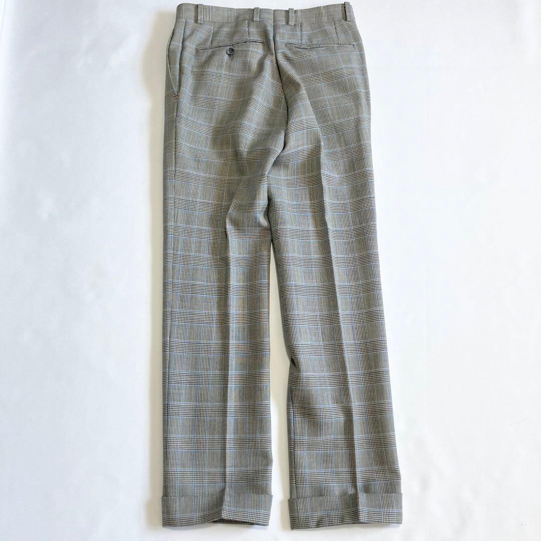 Melbo メルボ 特注 グレンチェック 3ピーススーツ パンツダブル仕立て