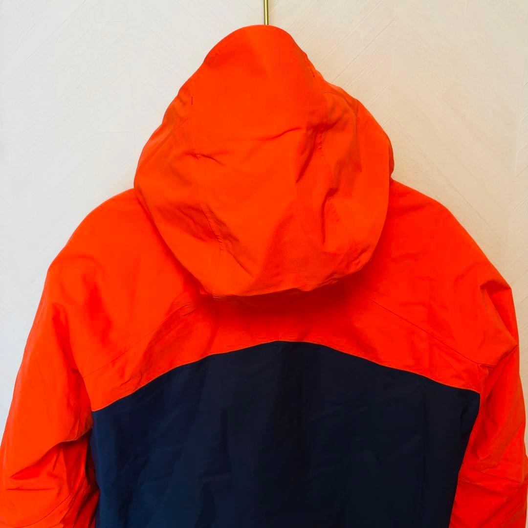 DESCENTE デサント オレンジ×ネイビー　ダウンジャケット　スキーウェアM