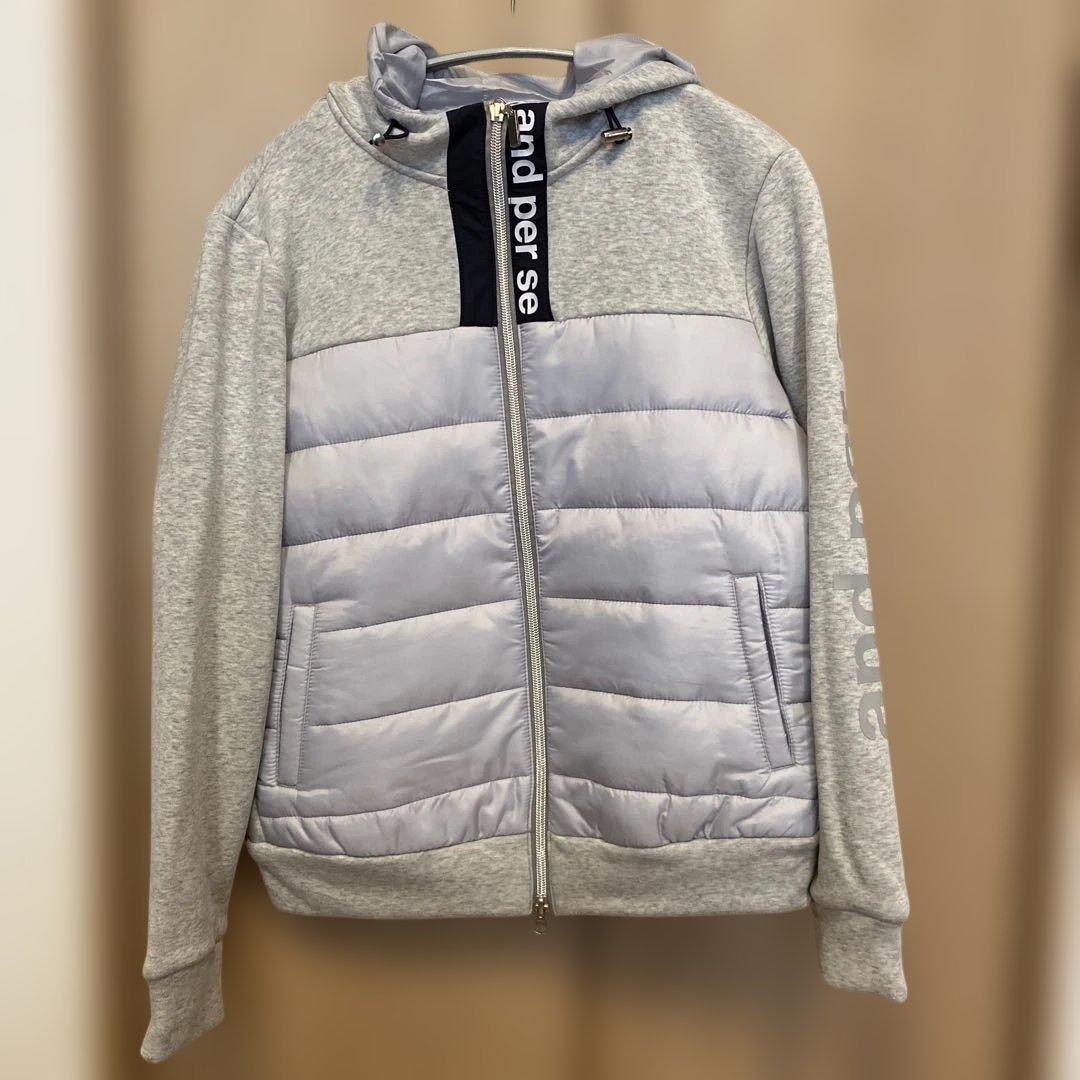 and per se アンパシィ ゴルフウェア 中綿入りダブルジップパーカー