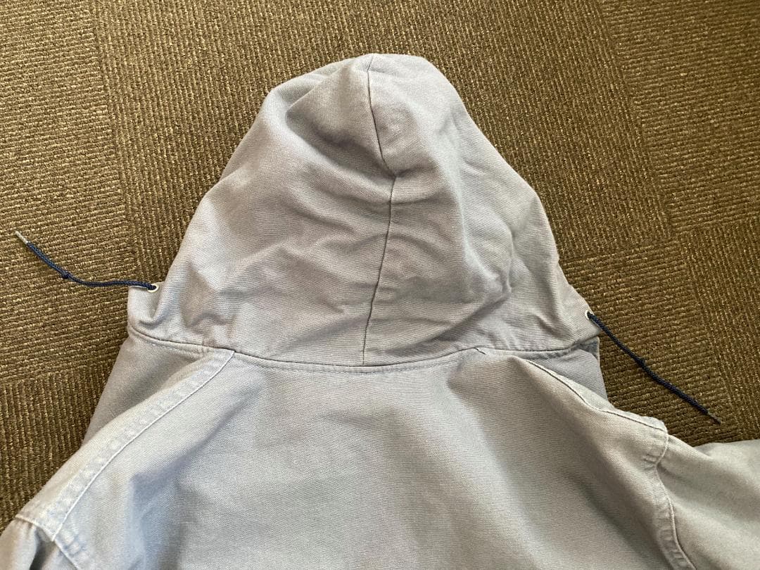 古着 carharttカーハート 90sダック地パーカー JR108 L 水色