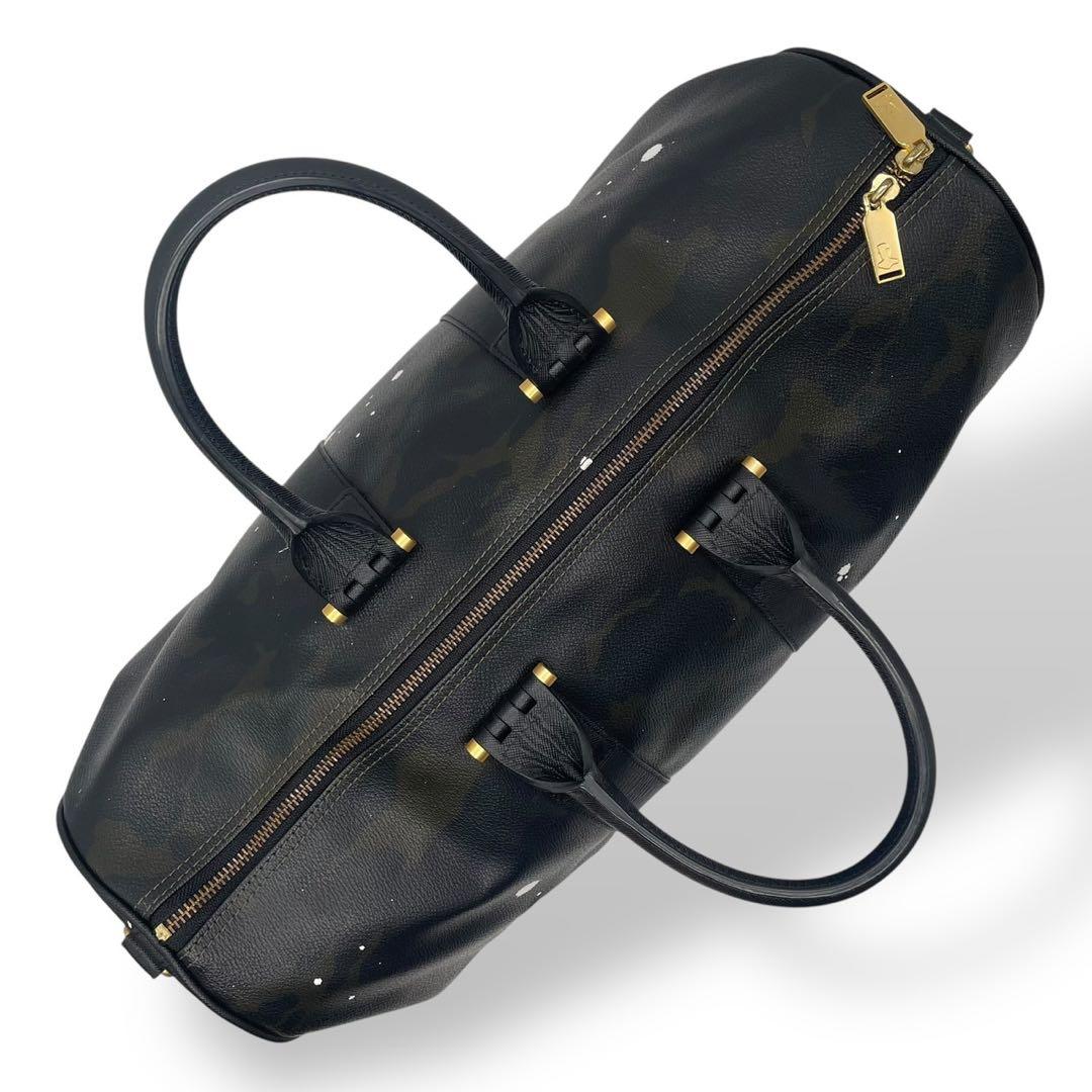 極美品 ジャンティバンティ ボストンバック ブラック カモ柄 2way