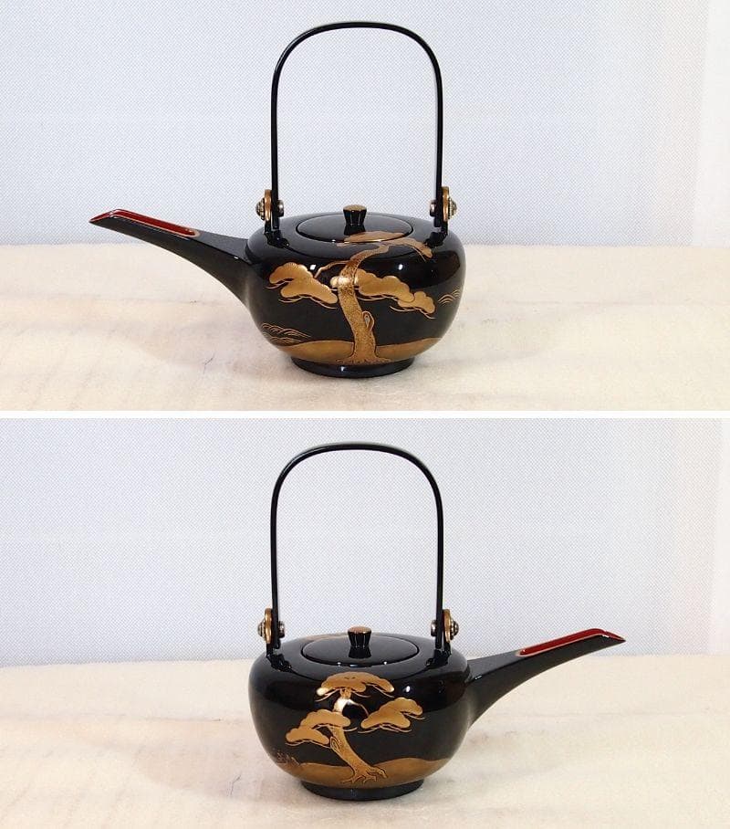 【高級・良品】輪島塗 五島屋謹製 光甫作 松島蒔絵 屠蘇器 三つ揃 山水蒔絵