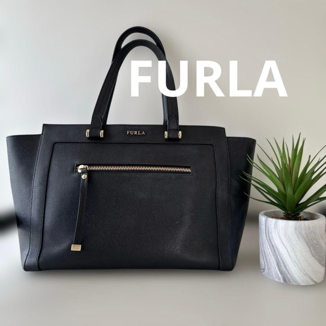FURLAトートバッグ ブラックA4 サイズ
