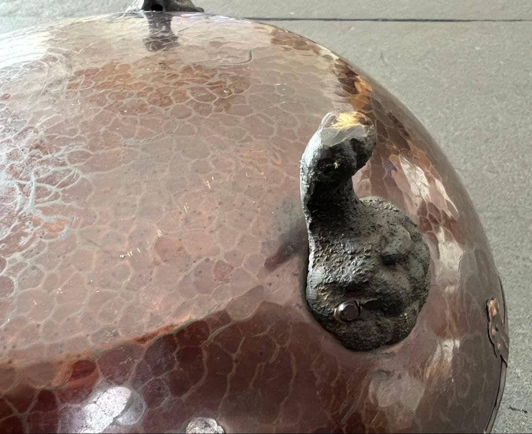 吉祥形銅蟲菓子器 銅製 龍 茶道具 金属工芸品 アンティーク