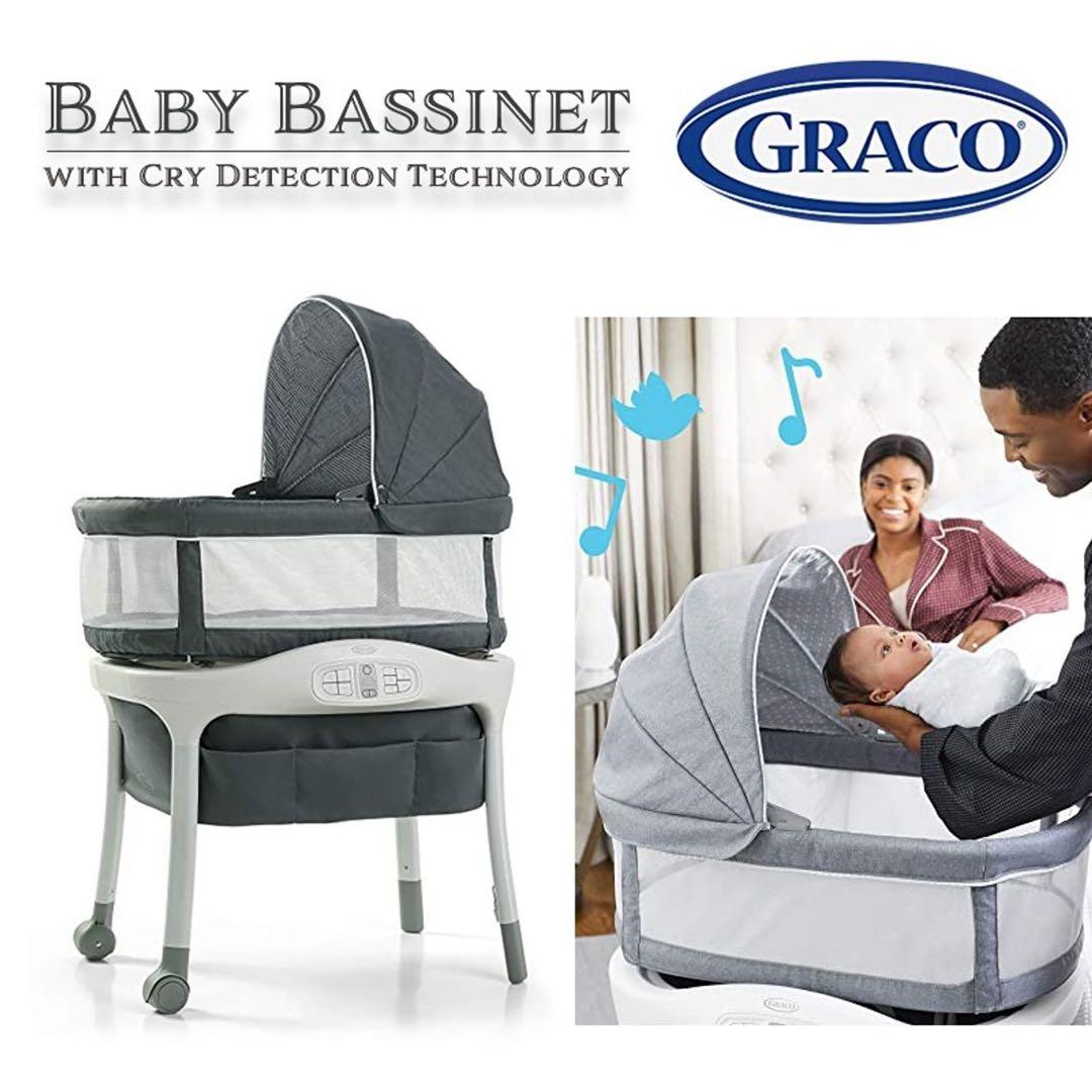 Graco Sense2Snooze ベビーベッド 電子バウンサー 泣き声感知