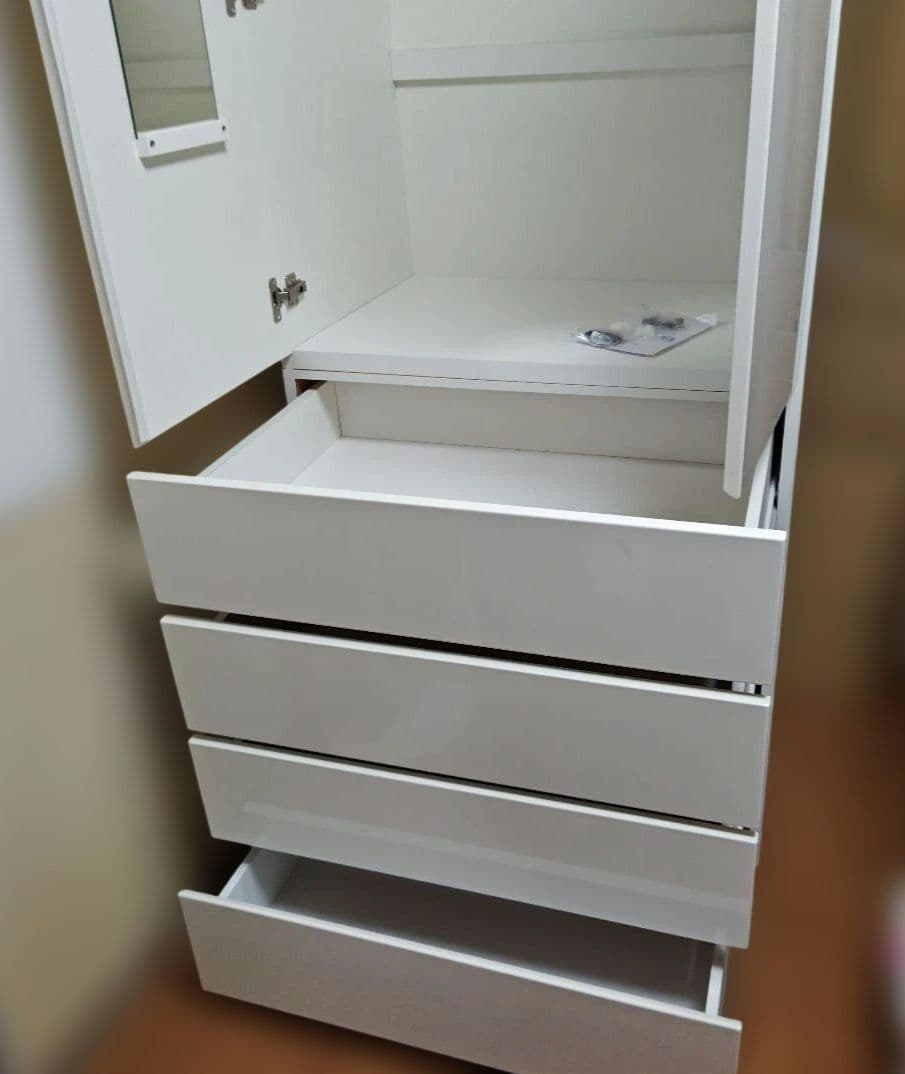 【送料込み】ニトリ ブレザータンス ポルテD ホワイト