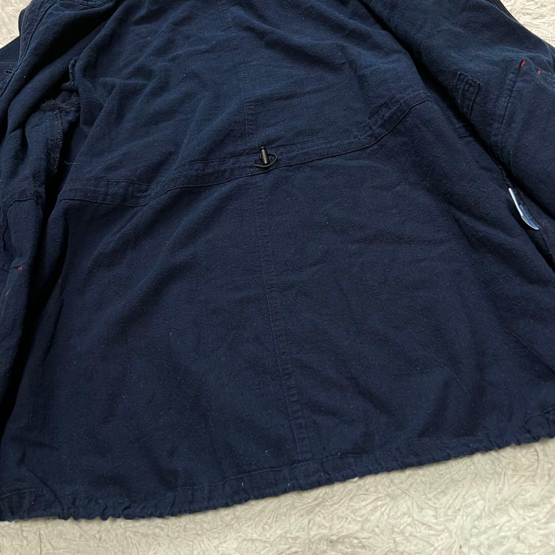 kasurira カスリラ 藍染め フード付き ジャケット ブルゾン ストライプ