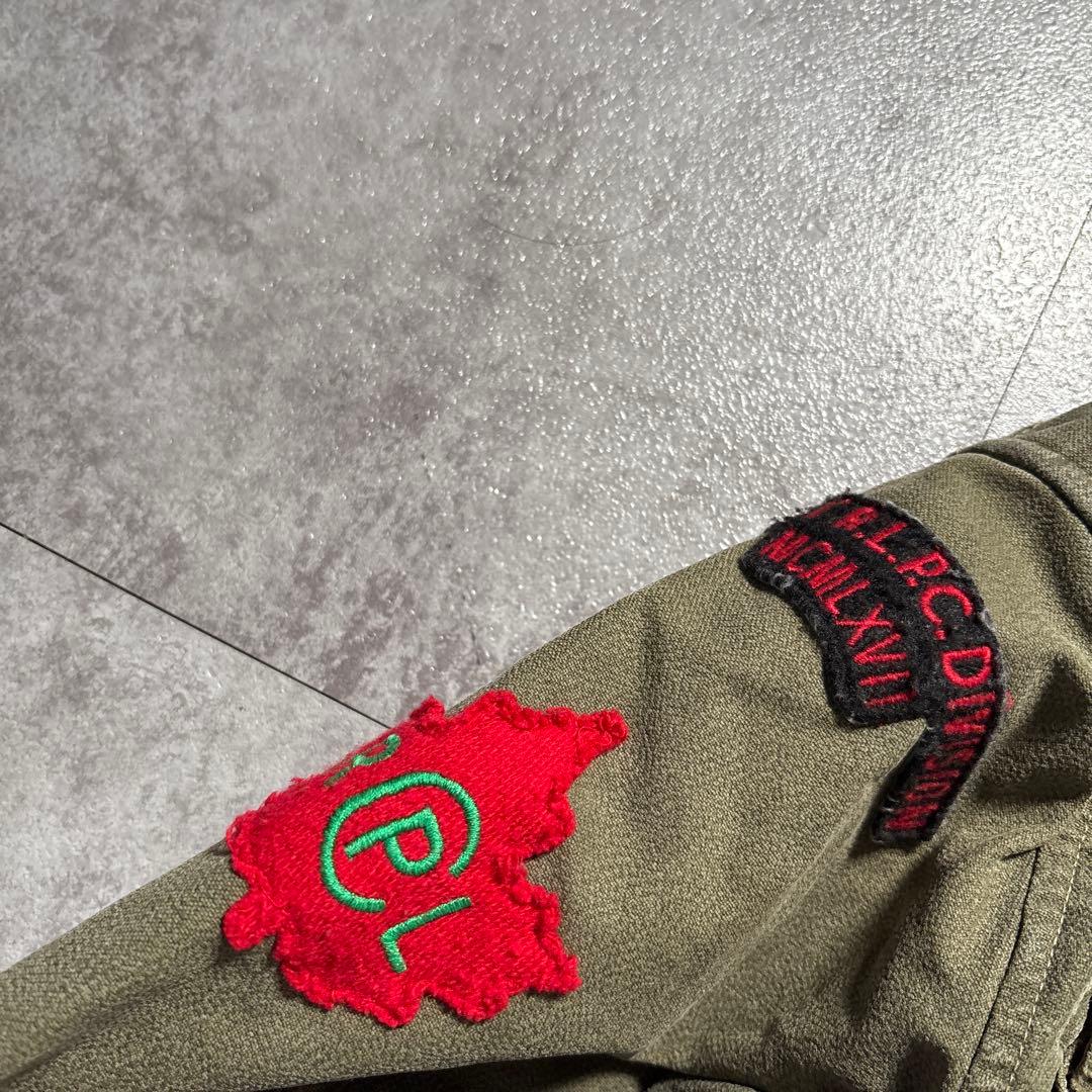名作　ラルフローレン　コンバットジャケットミリタリー M65 ごま塩 ワッペン