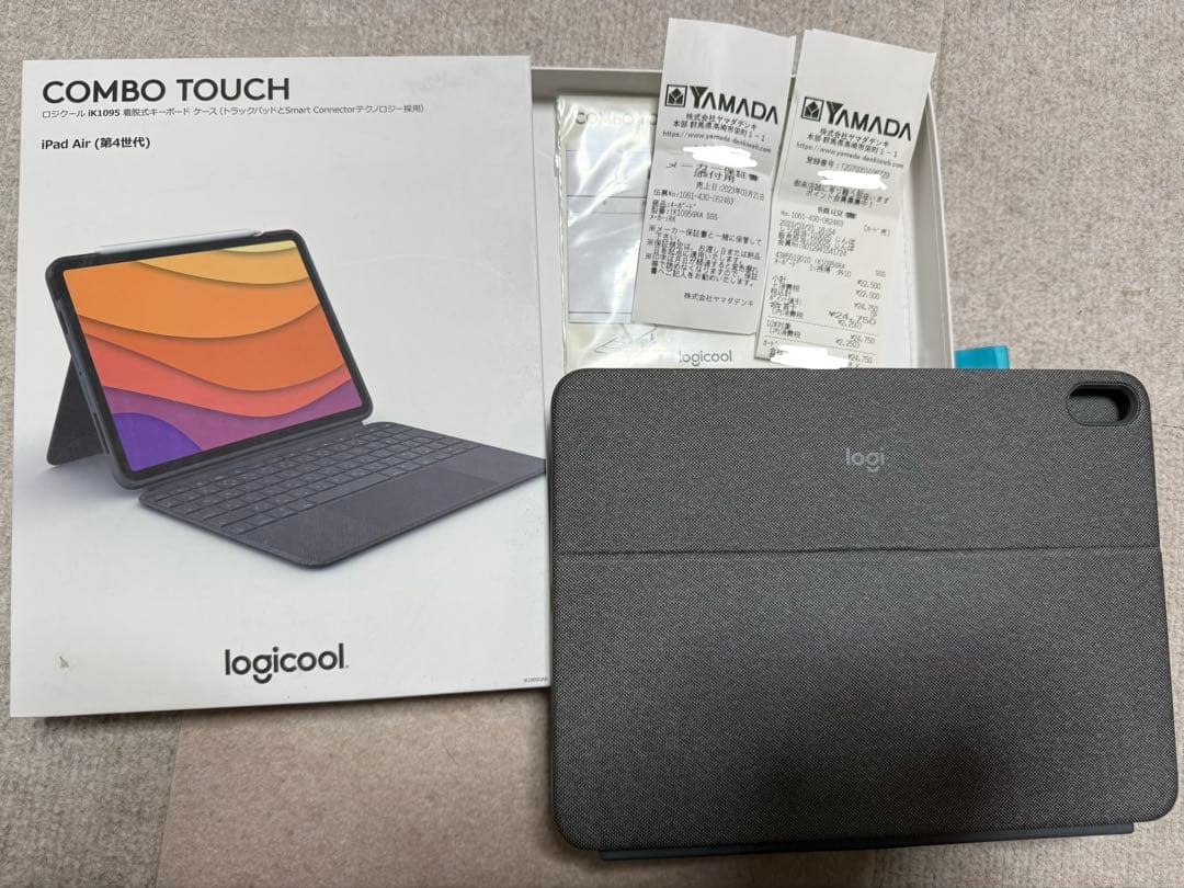 iPad Air 5世代64GB とロジクールFolio Touchキーボード