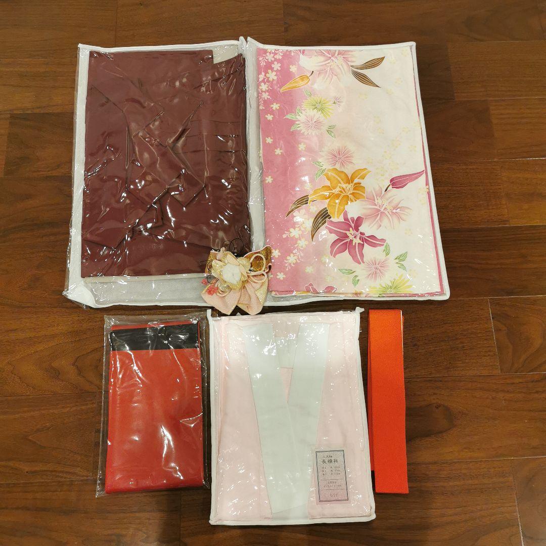 小学生卒業式　袴4点セット　女の子　サイズ150～160　ピンク