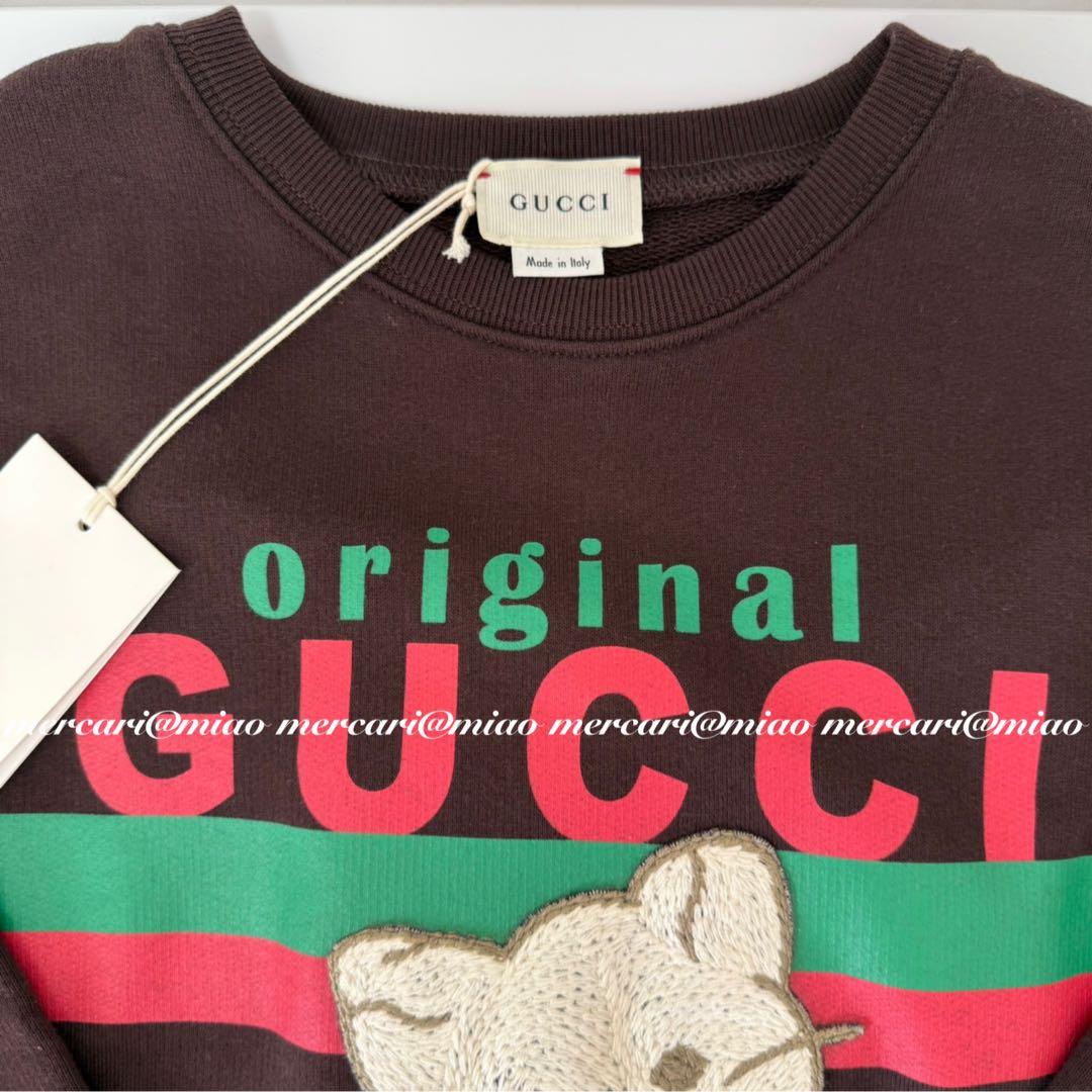 期間限定お値下げ♡ GUCCI チルドレンズ 猫 刺繍 トレーナー ブラウン