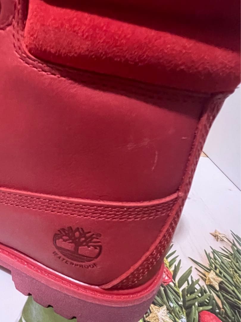 ティンバーランド⭐︎新品6インチプレミアムウォータープルーフブーツ限定レッド25