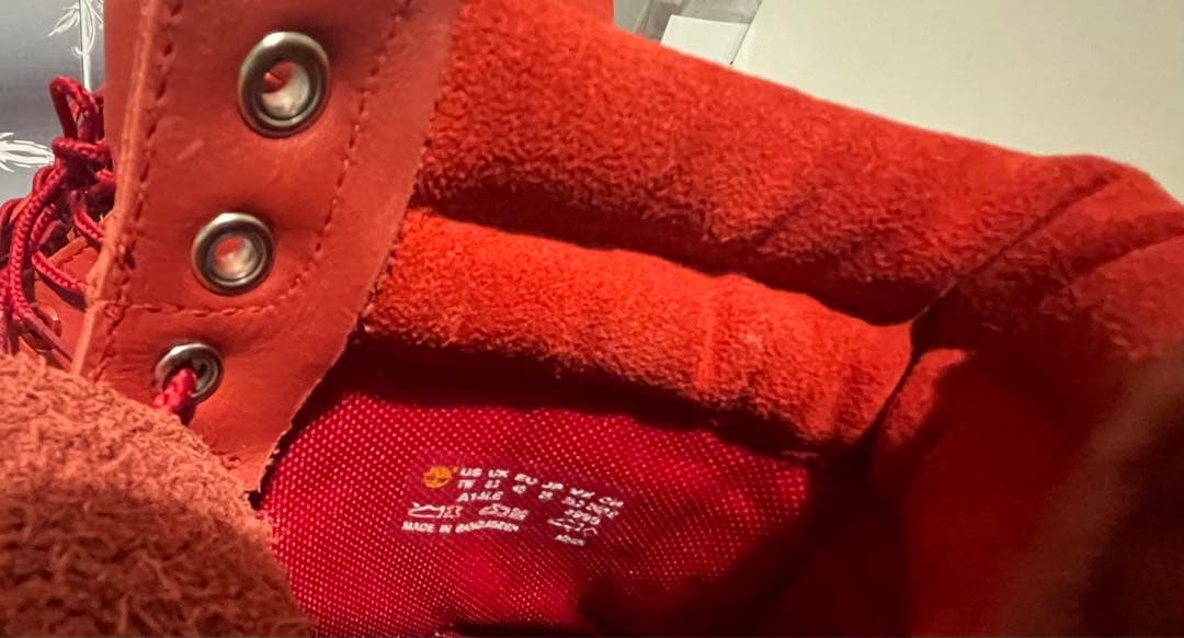 ティンバーランド⭐︎新品6インチプレミアムウォータープルーフブーツ限定レッド25