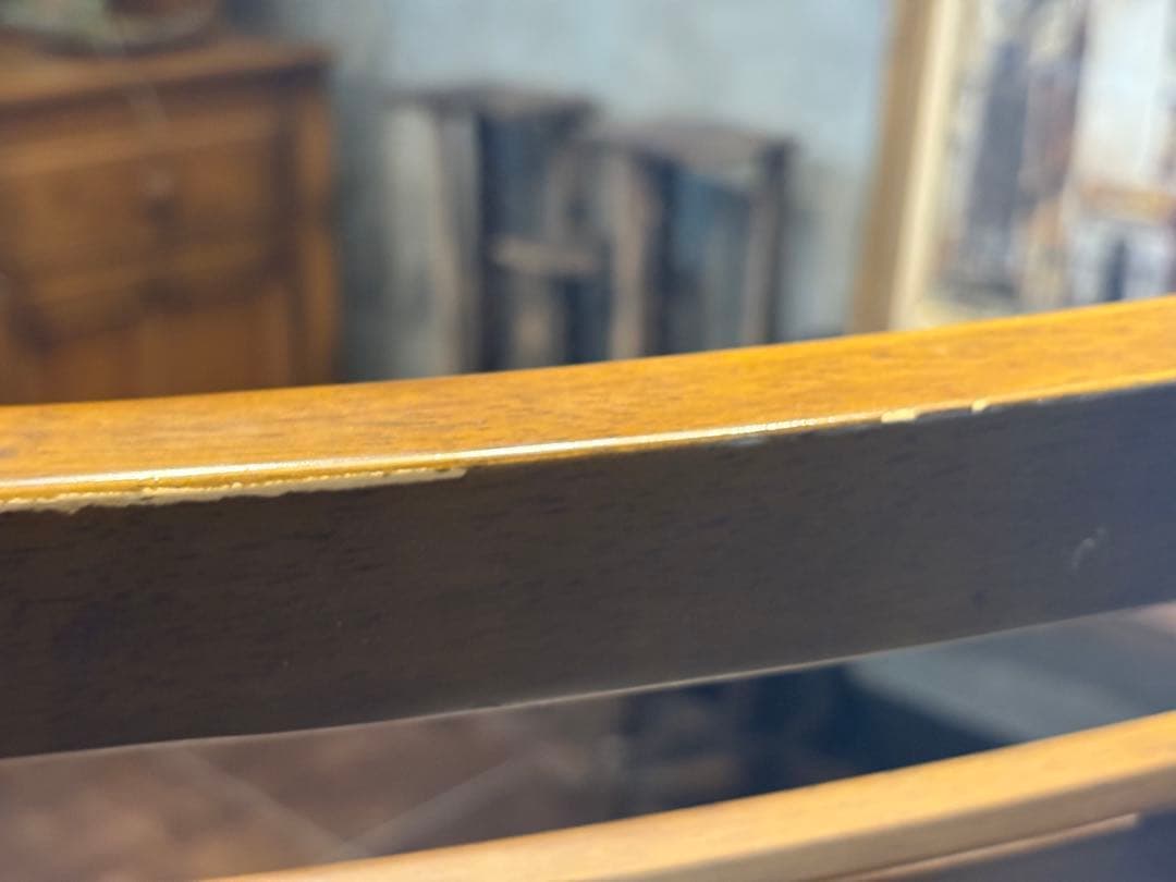 IDC 大塚家具 ダイニング リビングチェア ブラックレザー ビンテージ H