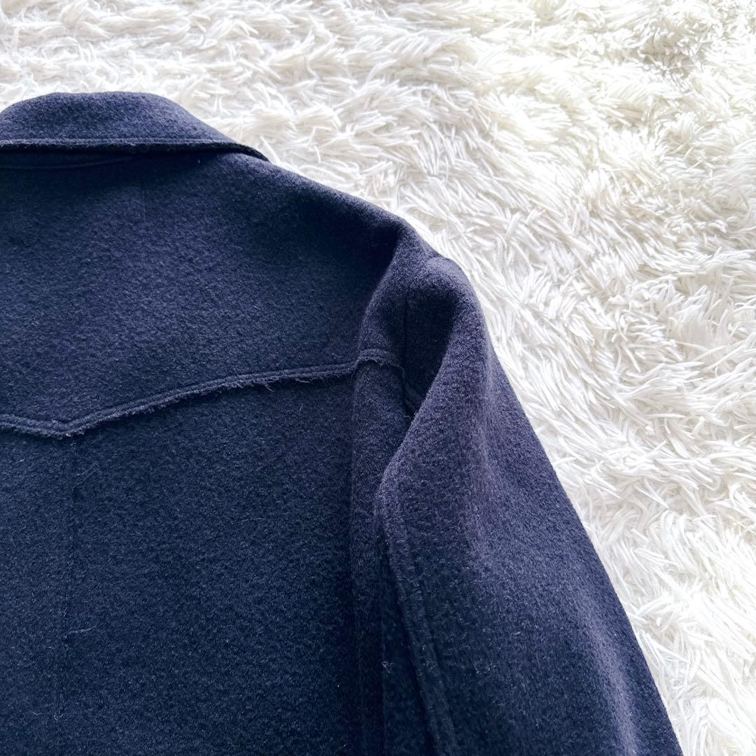 45rpm ウール100% ネイビー 45R メルトン　テーラードジャケット