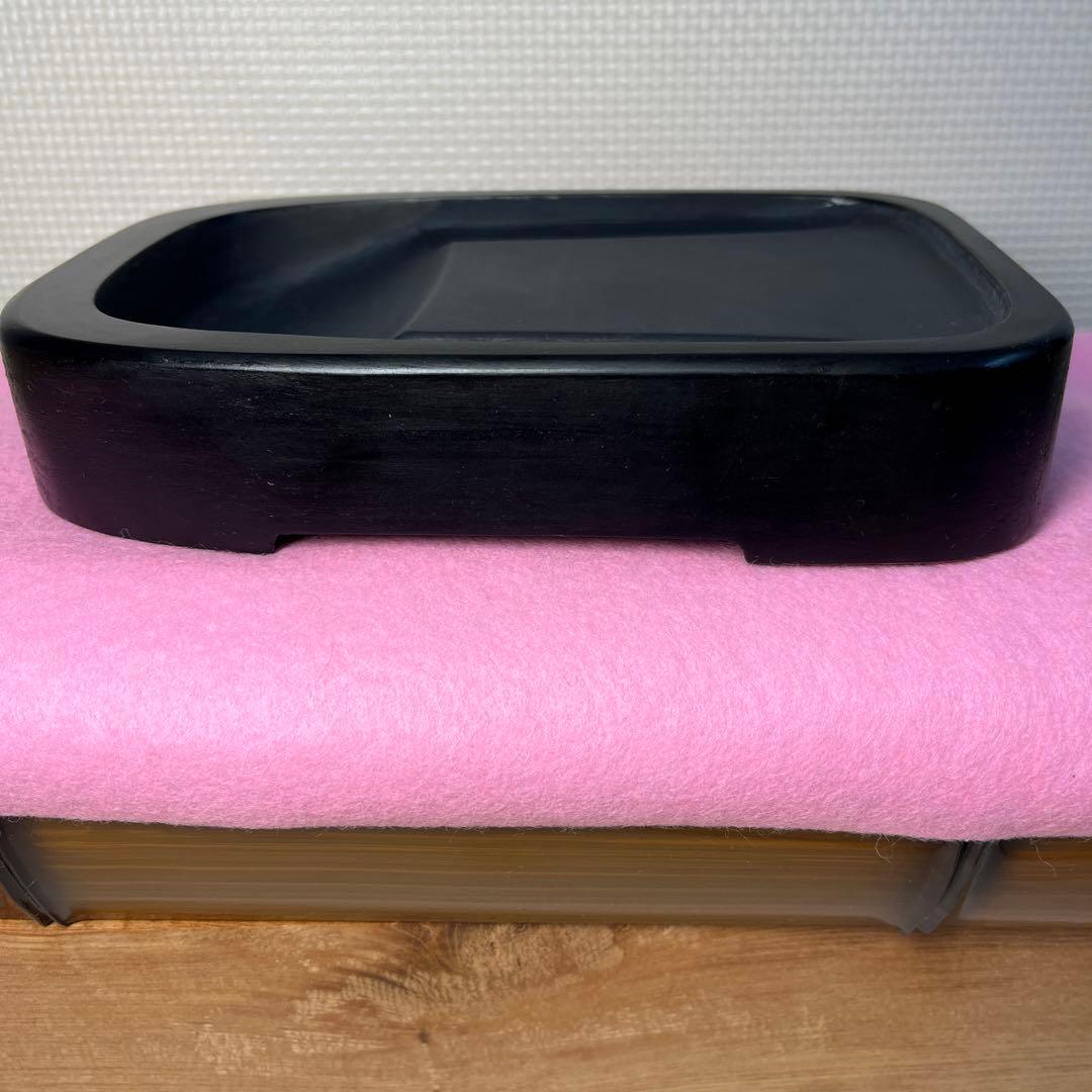 ⭕️雄勝硯　伝統工芸士　特殊彫　希少　四つ足　石紋綺麗　匠　高橋仁夫　岳成　四六寸