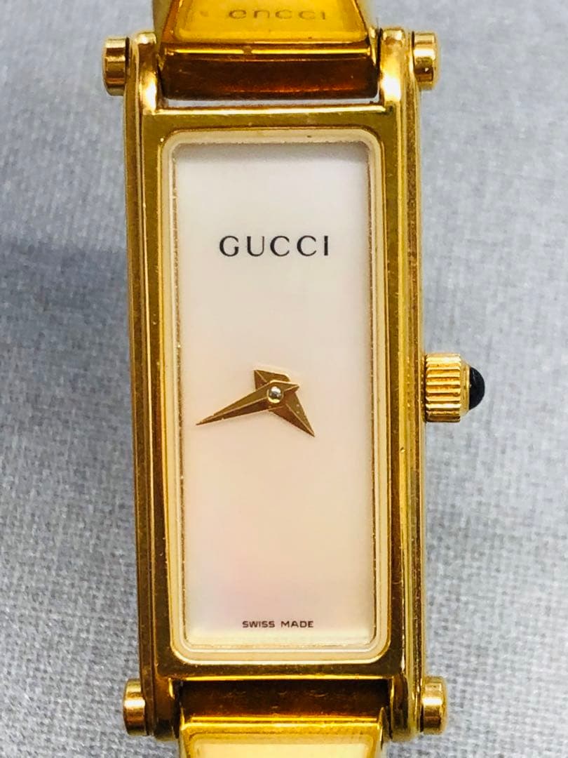 美品！ OLD Gucci シェル バングルウオッチ 時計