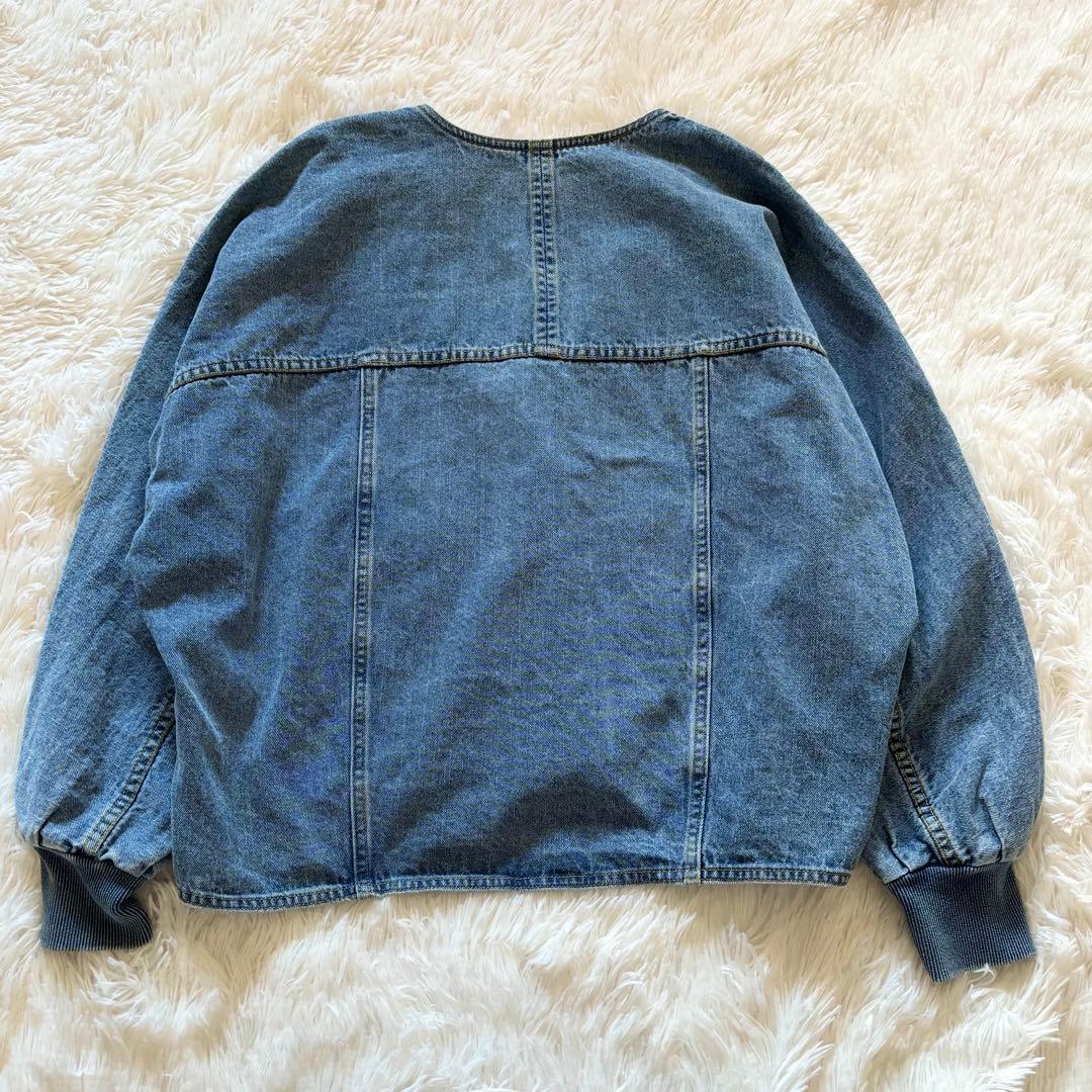 パシオーネ　カフネ デニムジャケット ノーカラー