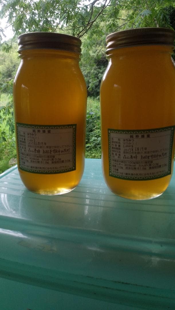 日本ミツバチ蜂蜜百花蜜　1000ｇ２本