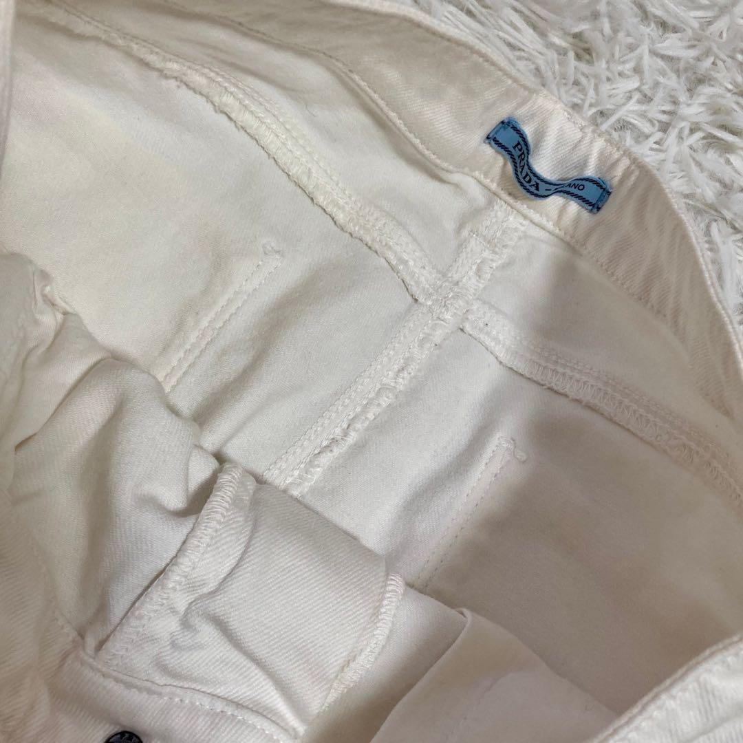 PRADA ストレートパンツ アイボリー 26 上品 キレイめ 着回し