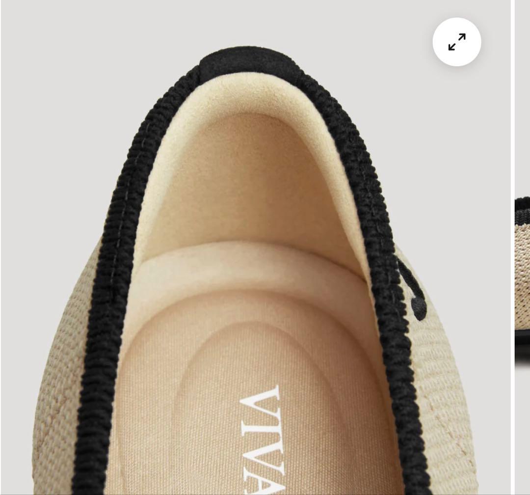 新品！VIVAIA [Bibi] アーモンドトゥ 結びデザイン フラットシューズ