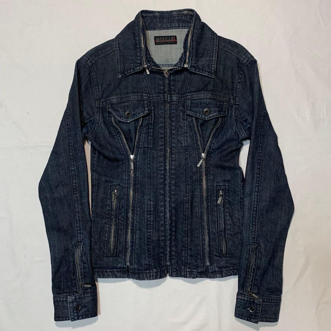 ジャケット・アウター MORGAN HOMME zip gimmick denim jacket