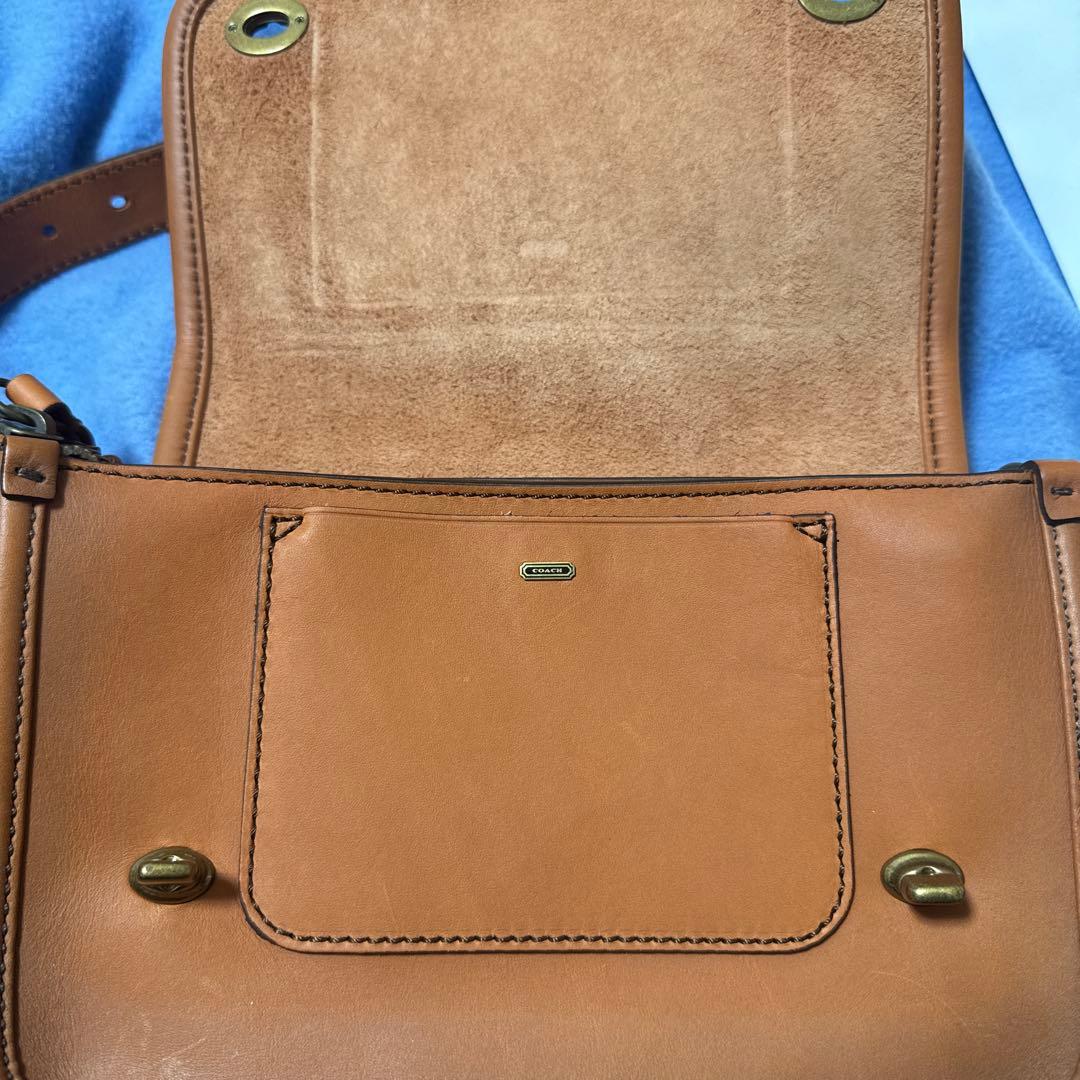 【ほぼ未使用美品】COACH レザー ショルダーバッグ ブラウン