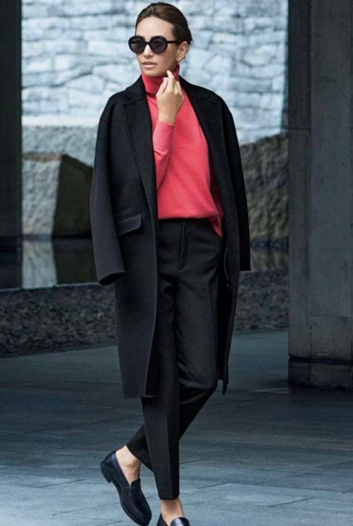 【新品タグ付】オンワード ウールダブルクロス スティック パンツ R 高橋リタ