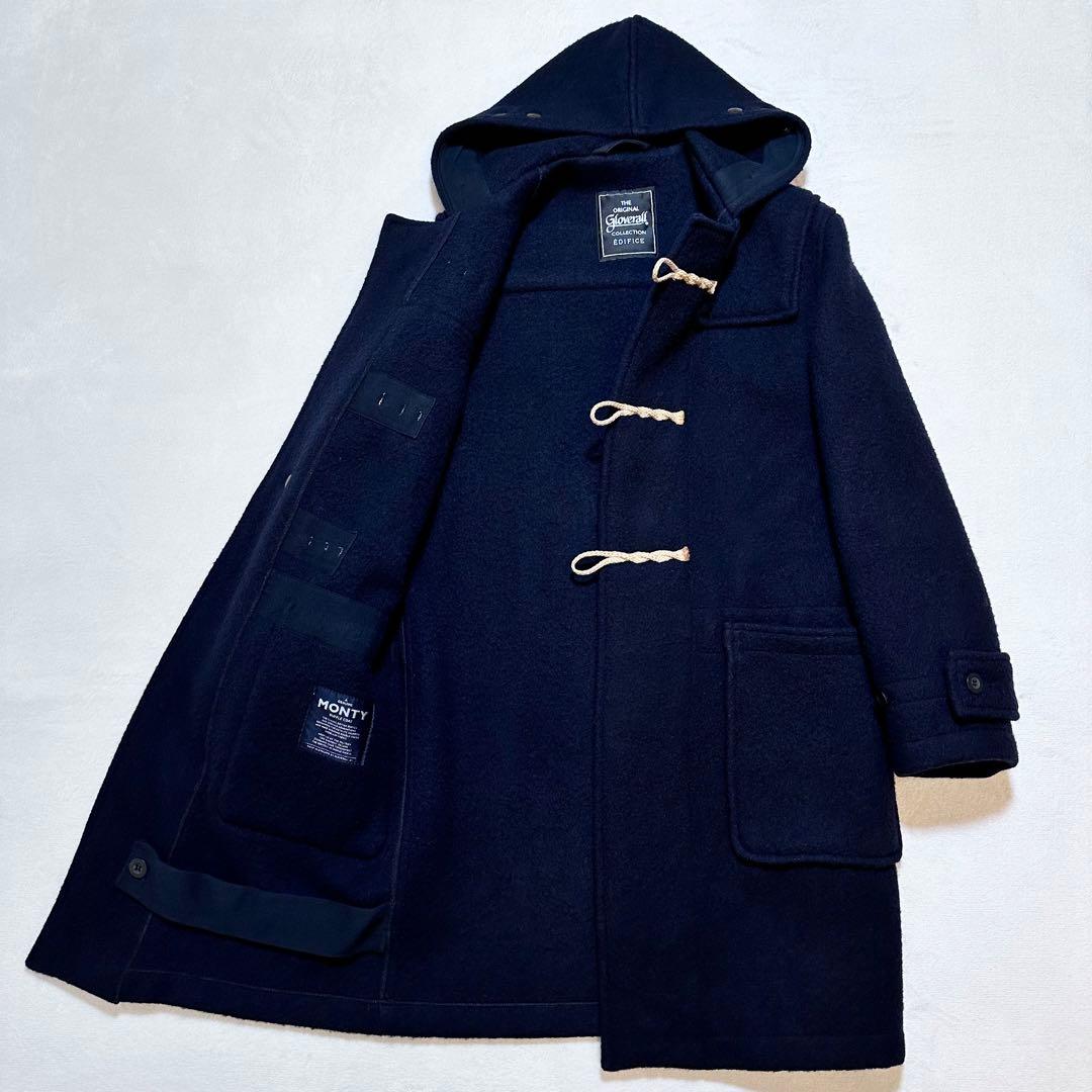 グローバーオール EDIFICE別注 MONTYダッフルコート 英国製 紺 XS