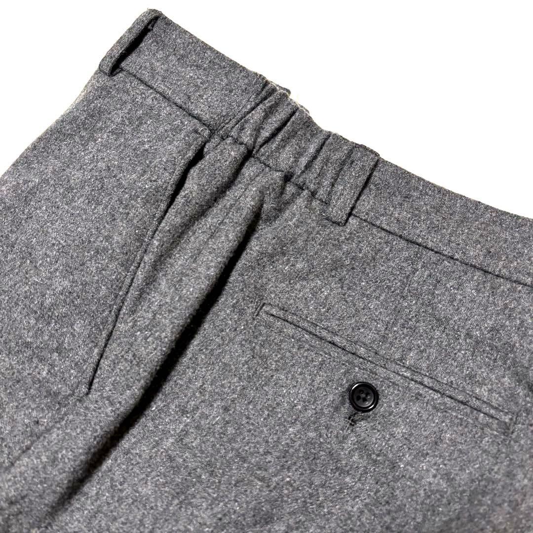 ✨美品✨24AW✨ビームス　フランネル　スラックス　グレー　Lサイズ