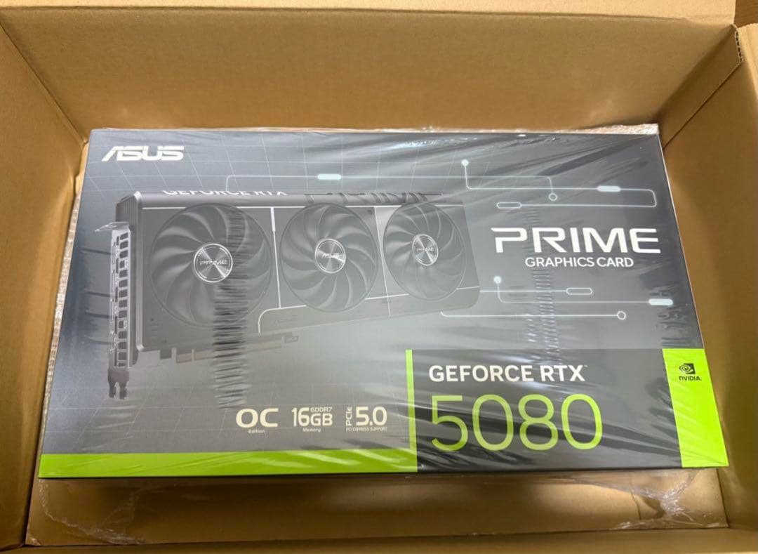 グラフィックボード・グラボ・ビデオカード ASUS PRIME RTX5080 O16G GeForce RTX5080