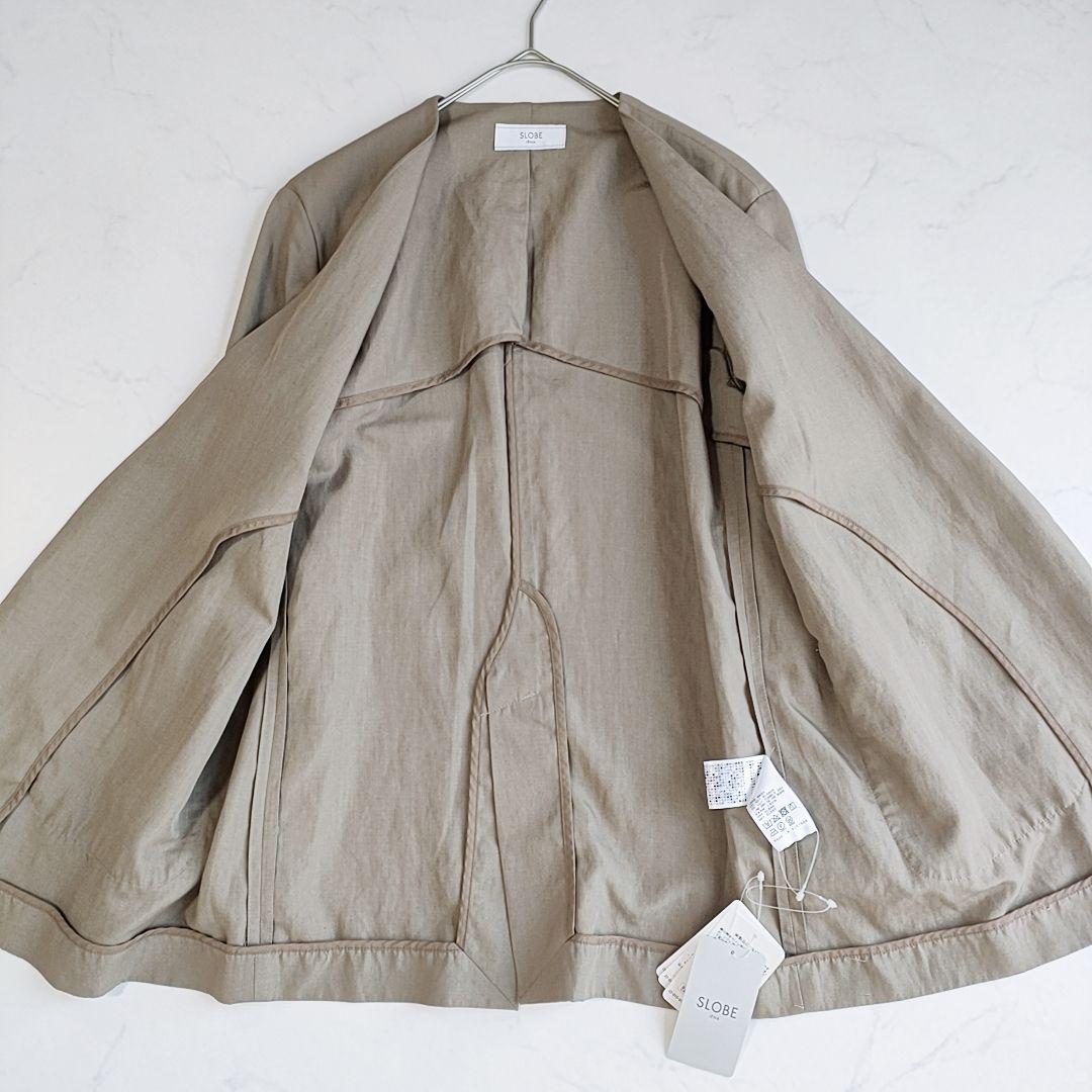 【Rose*】新品✨スローブイエナ リネン混 ノーカラージャケット
