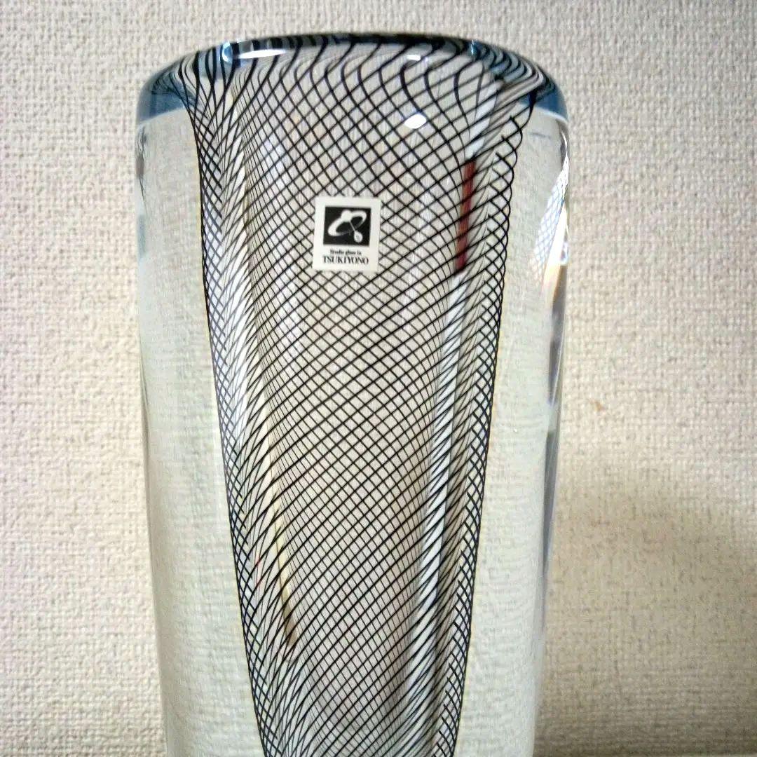 月夜野工房　クリスタルガラス花瓶　フラワーベース　希少