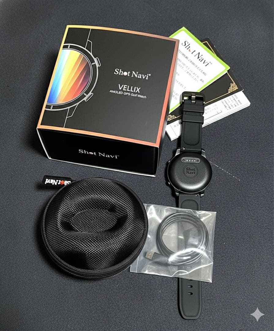 Shot Navi VELLIX V14ブラックGPSゴルフウォッチ 最新