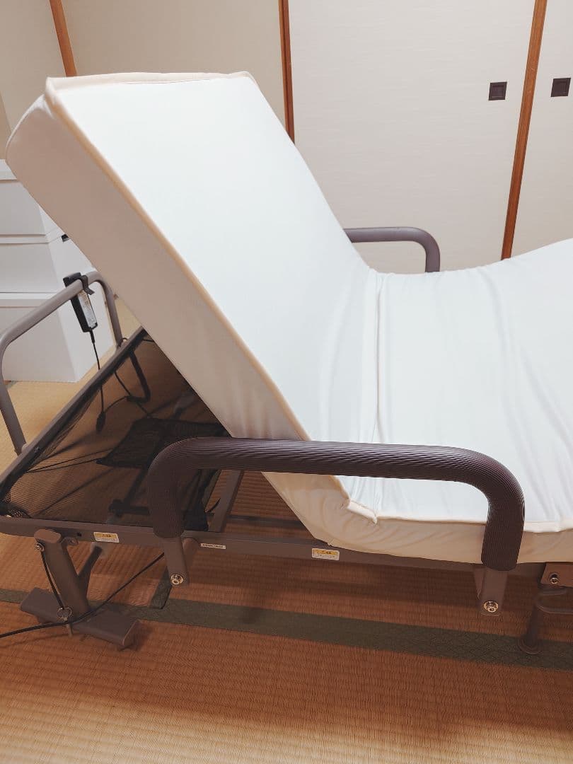 収納式 電動リクライニングベッド 折りたたみベッド 介護 シングル