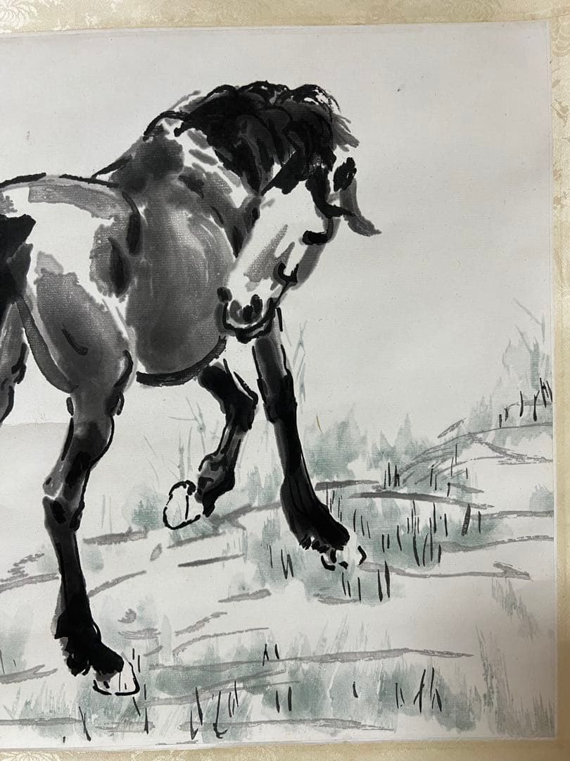 中国画［栄宝斎］印刷 木版 徐悲鴻［駿馬］紙本 送料込み！