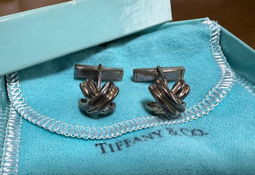 Tiffany&Co. カフリンクス カフス シグネチャークロス