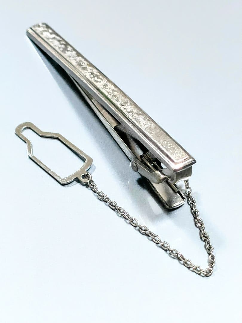 5555#1006　K10WG&銀製刻印　ネクタイピン　1006