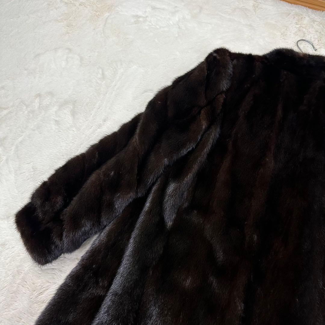 ✨美品✨SAIKATSU 六本木 最高級リアルファーコート ミンク系 裏地刺繍